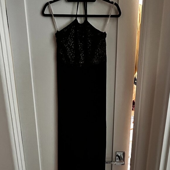TOMMY BAHAMA Black Halter Maxi Dress with sequined bodice - Picture 1 of 5